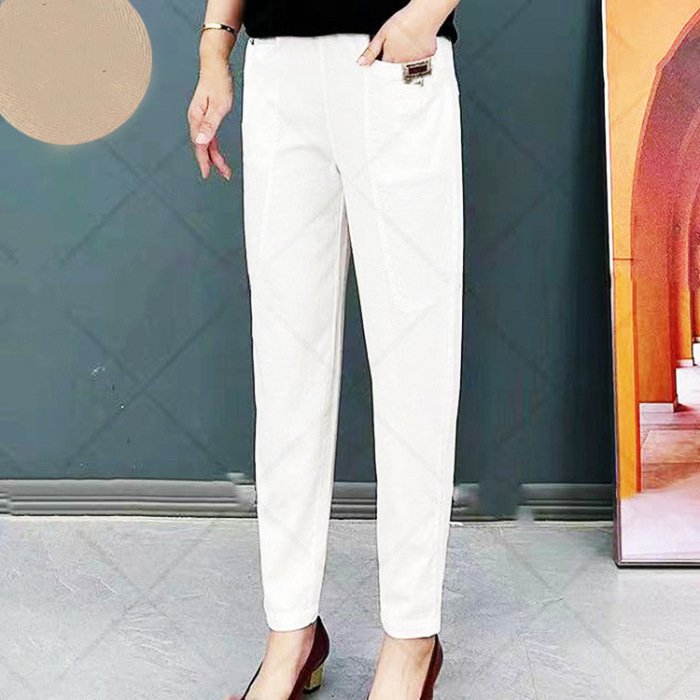 【1 pereche, 1 gratuită】 🔥REDUCERE FONDĂ-50%🔥Pantaloni de damă cu bandă elastică - 3890326