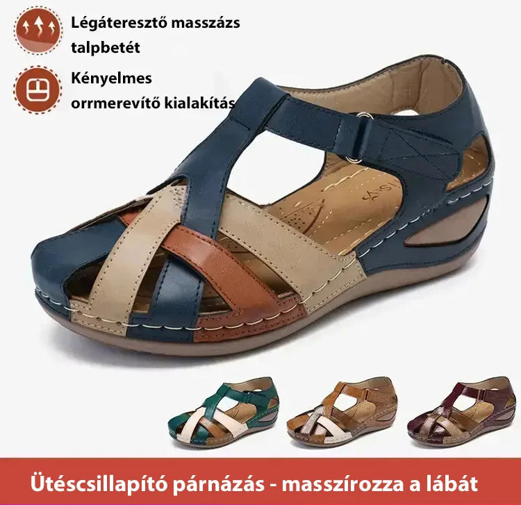 🥿👍【Noua colecție de primăvară - Reducere de 40% pentru o perioadă limitată】Sandale pentru femei din piele moale cu talpă groasă și decupaje de înaltă calitate-3897140