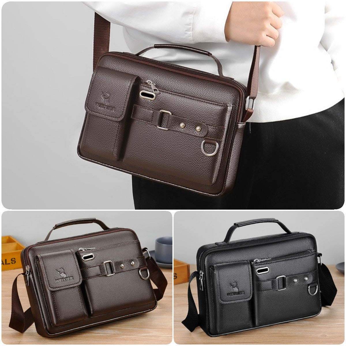 【🔥HOT SALE】🤵🤵 Modna i wysokiej klasy torba na ramię dla mężczyzn-3883025