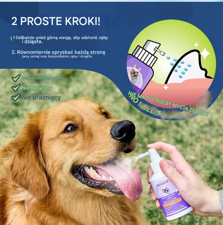 🔥【Kup 1 dostać 1 za darmo】🔥🐶🐱Spray do czyszczenia zębów dla psów i kotów Dezodoryzujący-3883973