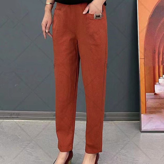 【1 pereche, 1 gratuită】 🔥REDUCERE FONDĂ-50%🔥Pantaloni de damă cu bandă elastică - 3890326
