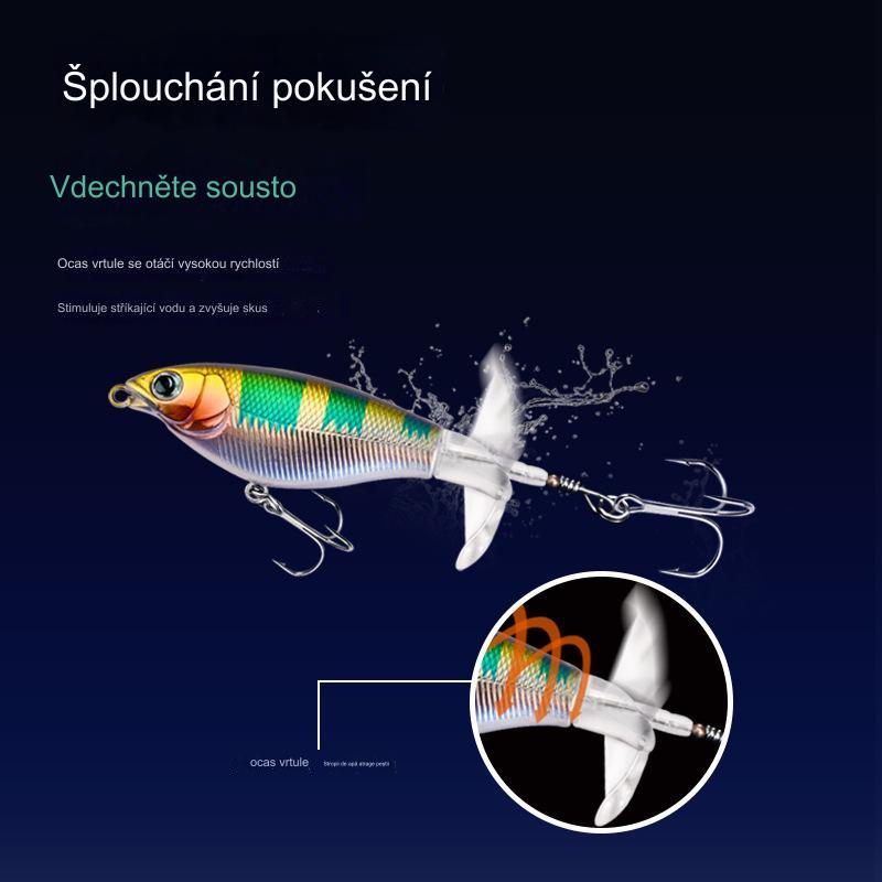 🐟🎣【12 sztuk】Bionic Minnow Traktor Propeller Fish Bait 3853283