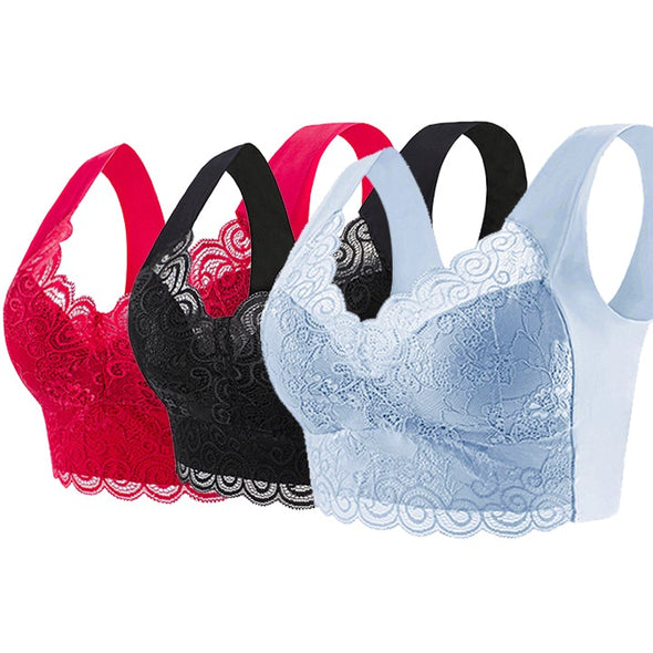 🔥🔥40kg-110kg【 3 sztuk 】【 6 sztuk 】Nowy wygodny i oddychający biustonosz damski (6 sztuk)>Odpowiedni dla kobiet powyżej 40 roku życia (zalecany przez lekarza)-3885349