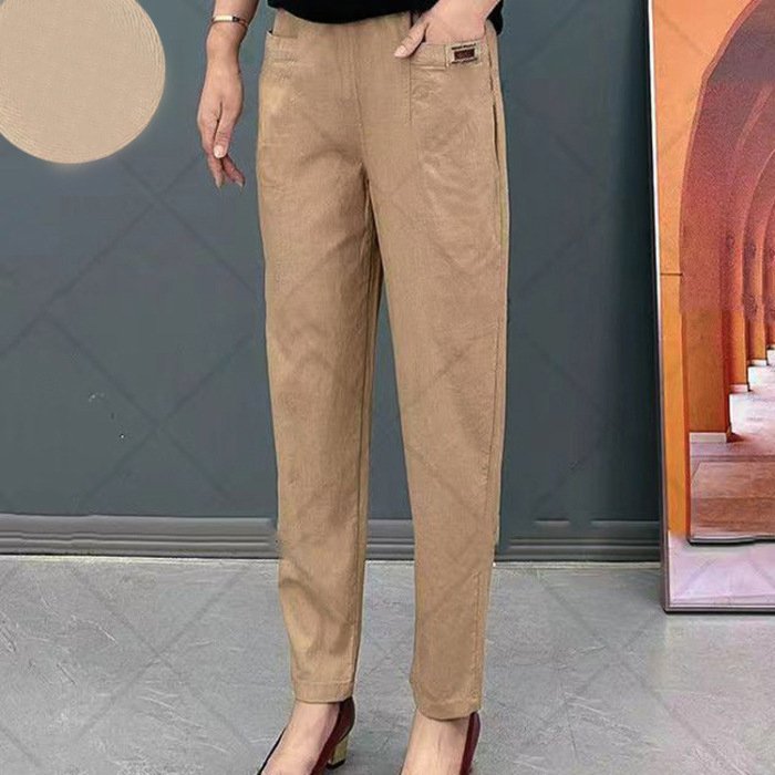 【1 pereche, 1 gratuită】 🔥REDUCERE FONDĂ-50%🔥Pantaloni de damă cu bandă elastică - 3890326