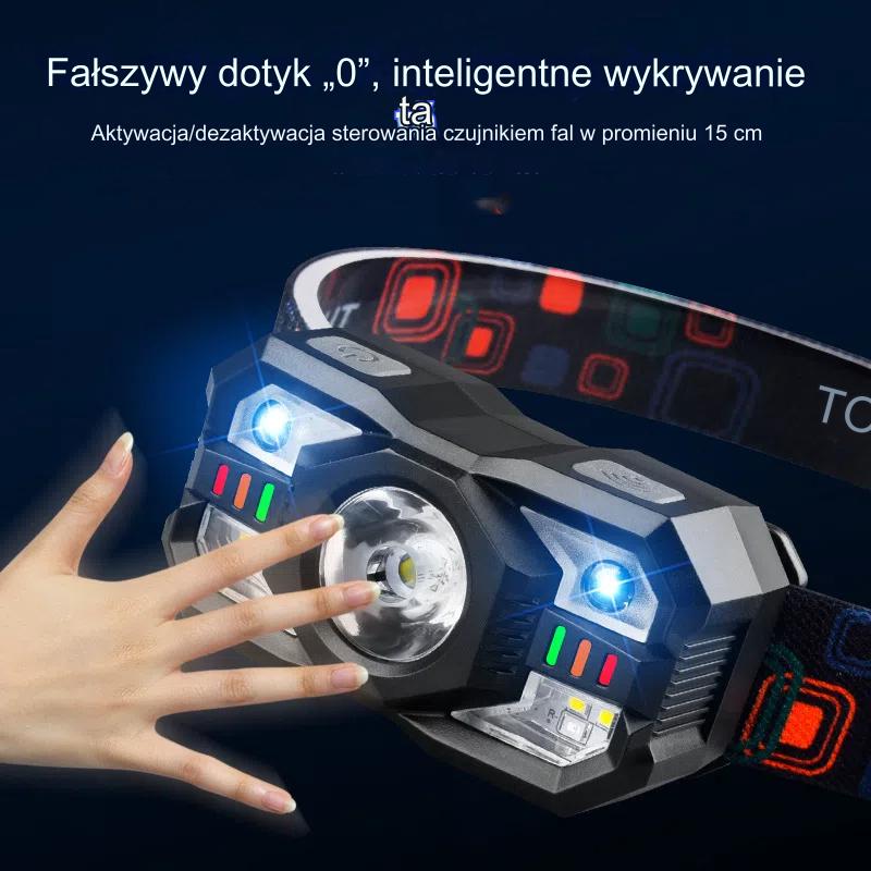 💡🌟【Kup 1 i otrzymaj 1 gratis】🔥🔥Inteligentna lampa indukcyjna o długim czasie pracy baterii, montowana na głowie, nocna latarka wędkarska