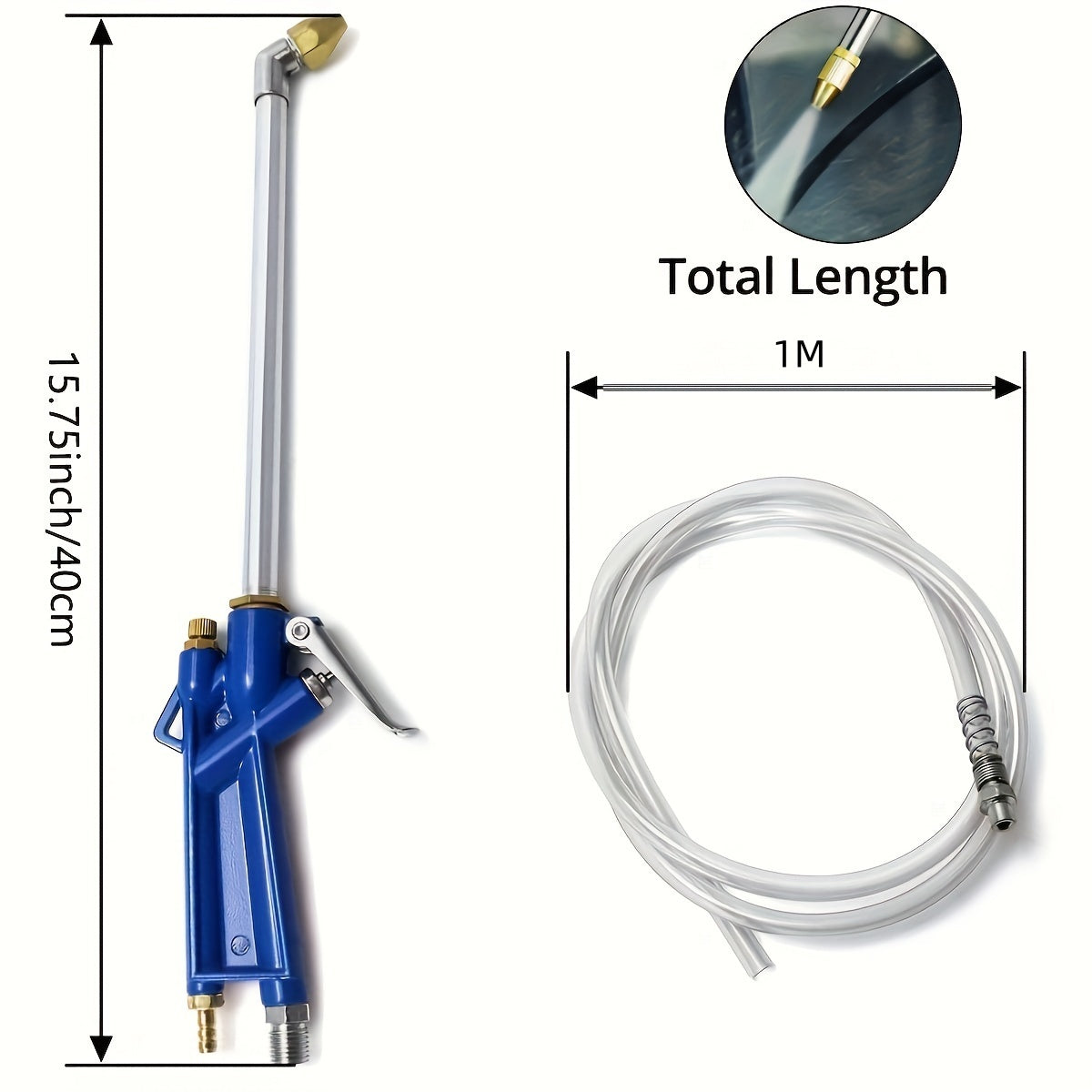 🔥 【30%OFF!!!】 💦🚙Pneumatyczny pistolet do czyszczenia silnika z wężem 1M