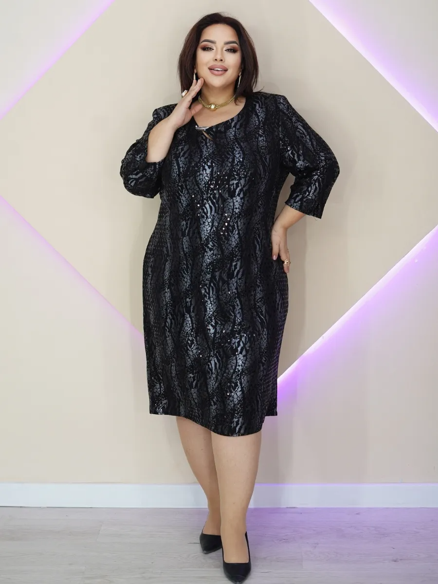 【S-5XL】Nowa elegancka koronkowa sukienka-3890885