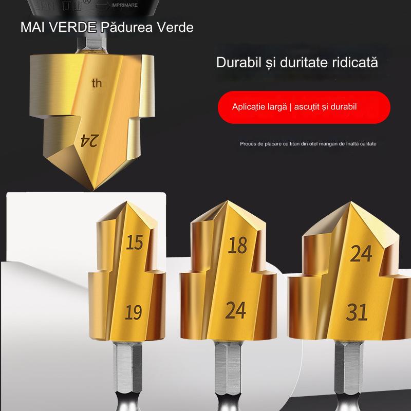 【3 bucăți】Burghiu PPR pentru alezarea țevii de apă, burghiu hexagonal din oțel aliat de înaltă rezistență 20/25/32 universal
