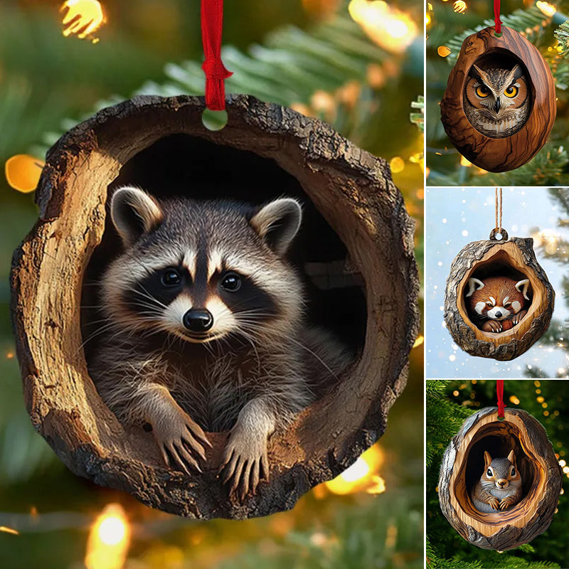 【1 zestaw 10 sztuk】🎄Dekoracja choinkowa ze zwierzętami. małe ozdoby zwierzęce-3886449