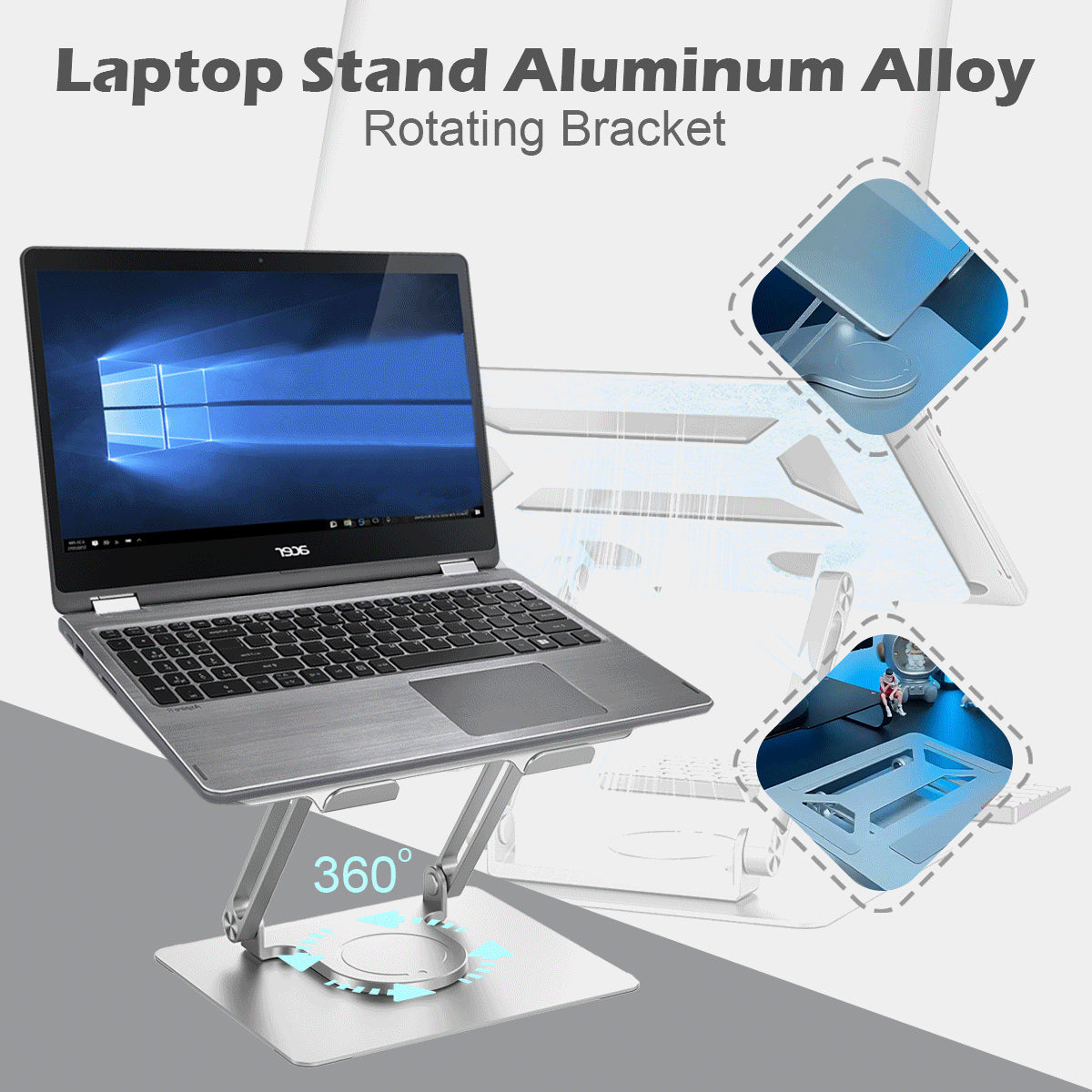 💻Podstawka pod laptopa Obrotowa podstawka ze stopu aluminium ze stopu aluminium-3878947
