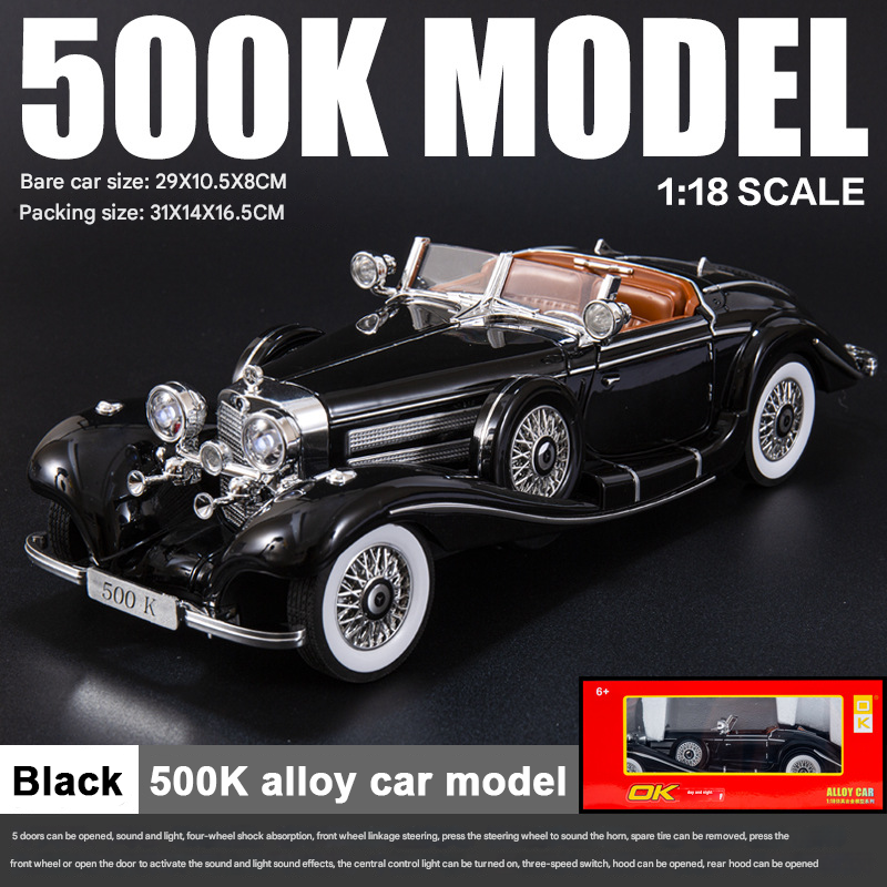 1:28 Mașină clasică din aliaj de epocă 500K Model Machine-3894628