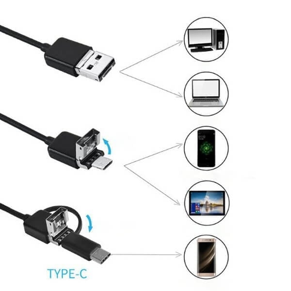 (Tip-c, USB, Micro USB) endoscop trei într-unul 【1M】-3886415