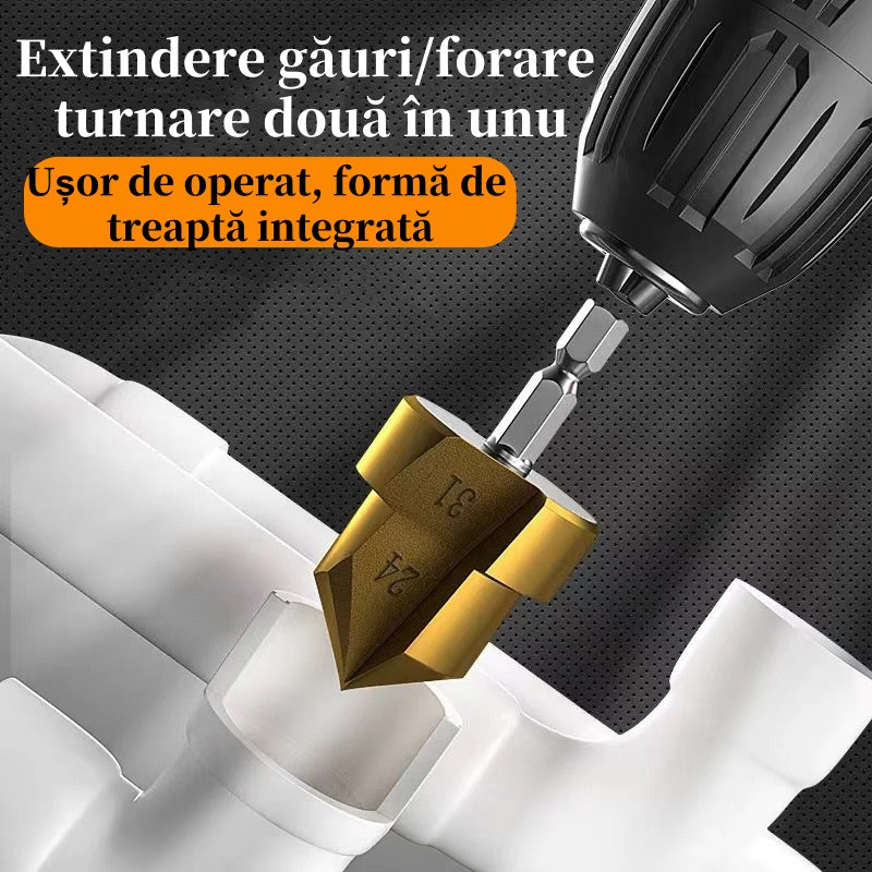 【3 bucăți】Burghiu PPR pentru alezarea țevii de apă, burghiu hexagonal din oțel aliat de înaltă rezistență 20/25/32 universal