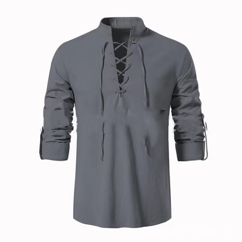 š„ćS-4XLćKlasyczna, oddychajÄ
ca koszula mÄska z baweÅny i lnu