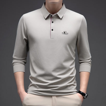 🔥【Kup jeden, drugi dostaniesz gratis】🔥【M-4XL】Męska bezszwowa koszulka polo z długim rękawem