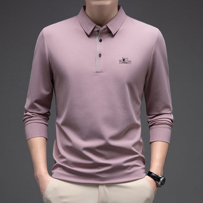 🔥【Kup jeden, drugi dostaniesz gratis】🔥【M-4XL】Męska bezszwowa koszulka polo z długim rękawem