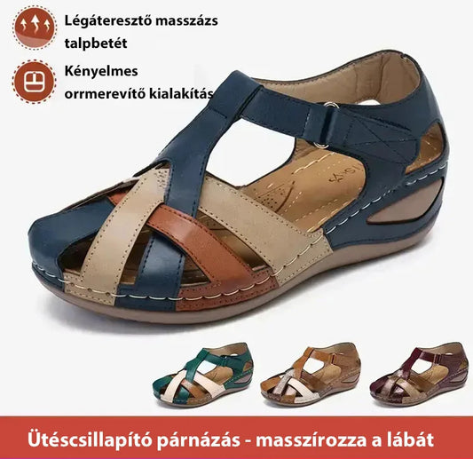 🥿👍【Noua colecție de primăvară - Reducere de 40% pentru o perioadă limitată】Sandale pentru femei din piele moale cu talpă groasă și decupaje de înaltă calitate-3897140