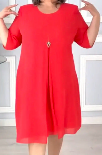 【🏆Najlepiej sprzedające się produkty】【Kup jedno drugie otrzymasz gratis】🔥🥰【S-5XL】2025 Prosta wielokolorowa sukienka