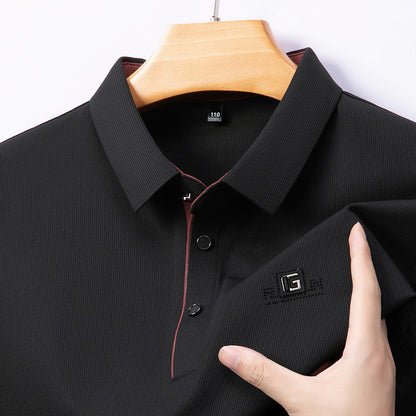 🔥【Kup jeden, drugi dostaniesz gratis】🔥【M-4XL】Męska bezszwowa koszulka polo z długim rękawem