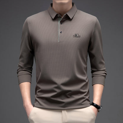 🔥【Kup jeden, drugi dostaniesz gratis】🔥【M-4XL】Męska bezszwowa koszulka polo z długim rękawem