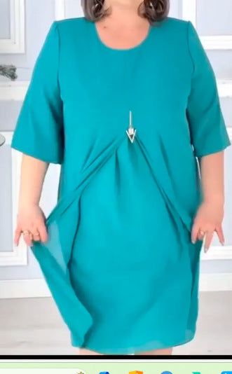 【🏆Najlepiej sprzedające się produkty】【Kup jedno drugie otrzymasz gratis】🔥🥰【S-5XL】2025 Prosta wielokolorowa sukienka