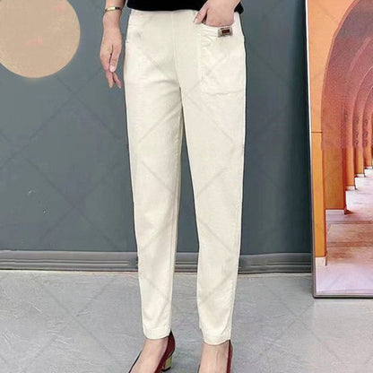 【1 pereche, 1 gratuită】 🔥REDUCERE FONDĂ-50%🔥Pantaloni de damă cu bandă elastică - 3890326 
