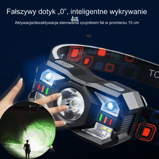 💡🌟【Kup 1 i otrzymaj 1 gratis】🔥🔥Inteligentna lampa indukcyjna o długim czasie pracy baterii, montowana na głowie, nocna latarka wędkarska