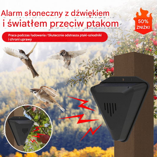 【🔥kup 1 otrzymaj 1 za darmo】📣Uniwersalny alarm dźwiękowy i świetlny odstraszający ptaki na energię słoneczną do sadów, stawów rybnych i pól ryżowych