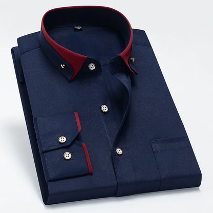 🔥【Rabat ograniczony czasowo】【S-4XL】👕2025 Nowa oddychająca biznesowa koszula męska casual