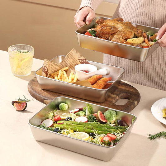 (4/8 bucati)🥩🥙Finisaj blană pe oțel inoxidabil + capac（Material pe oțel inoxidabil 304）-3888606 