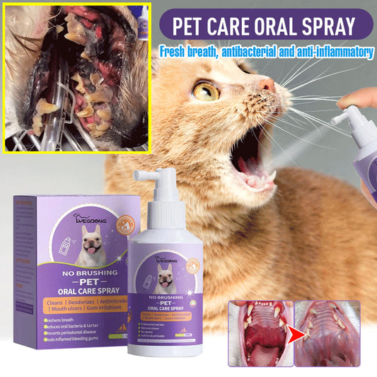 🔥【Kup 1 dostać 1 za darmo】🔥🐶🐱Spray do czyszczenia zębów dla psów i kotów Dezodoryzujący-3883973